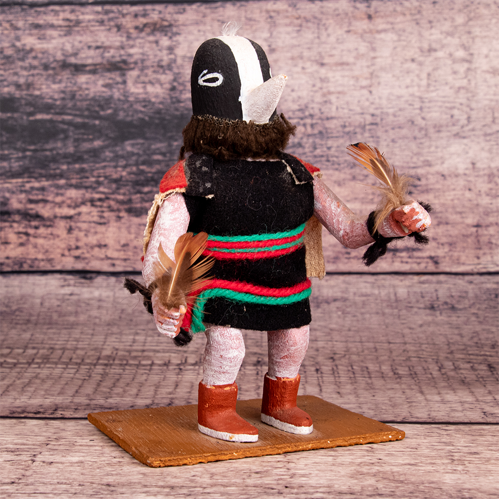 Épinglé à Chapeau Revers Émaillé Amérindien - Motif Hopi Sunface Kachina Tawa - Vintage